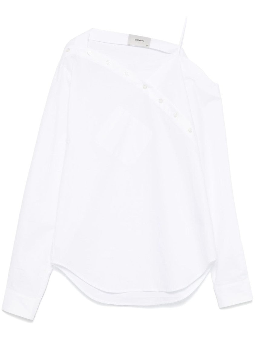 Coperni White Single Long Sleeve Button Top