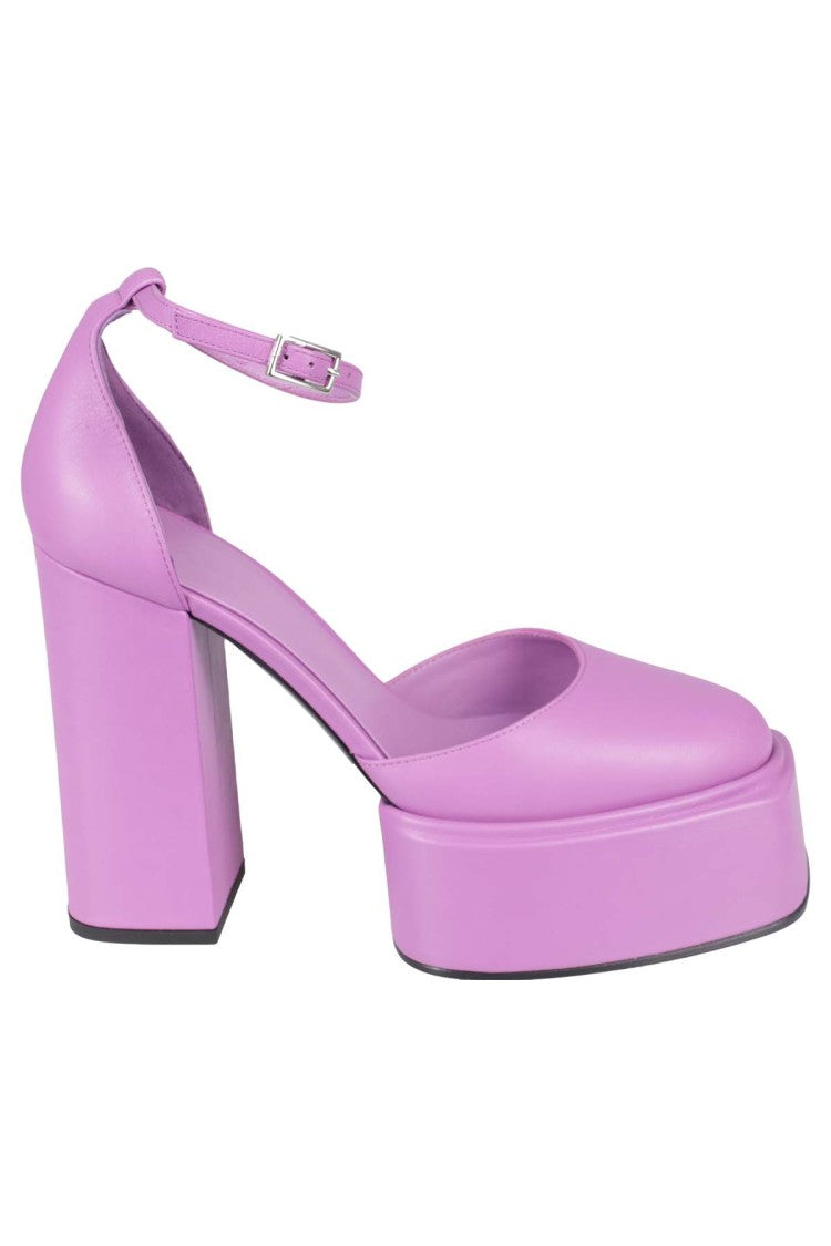 3Juin Rounded Toe Amethyst Leather Pump