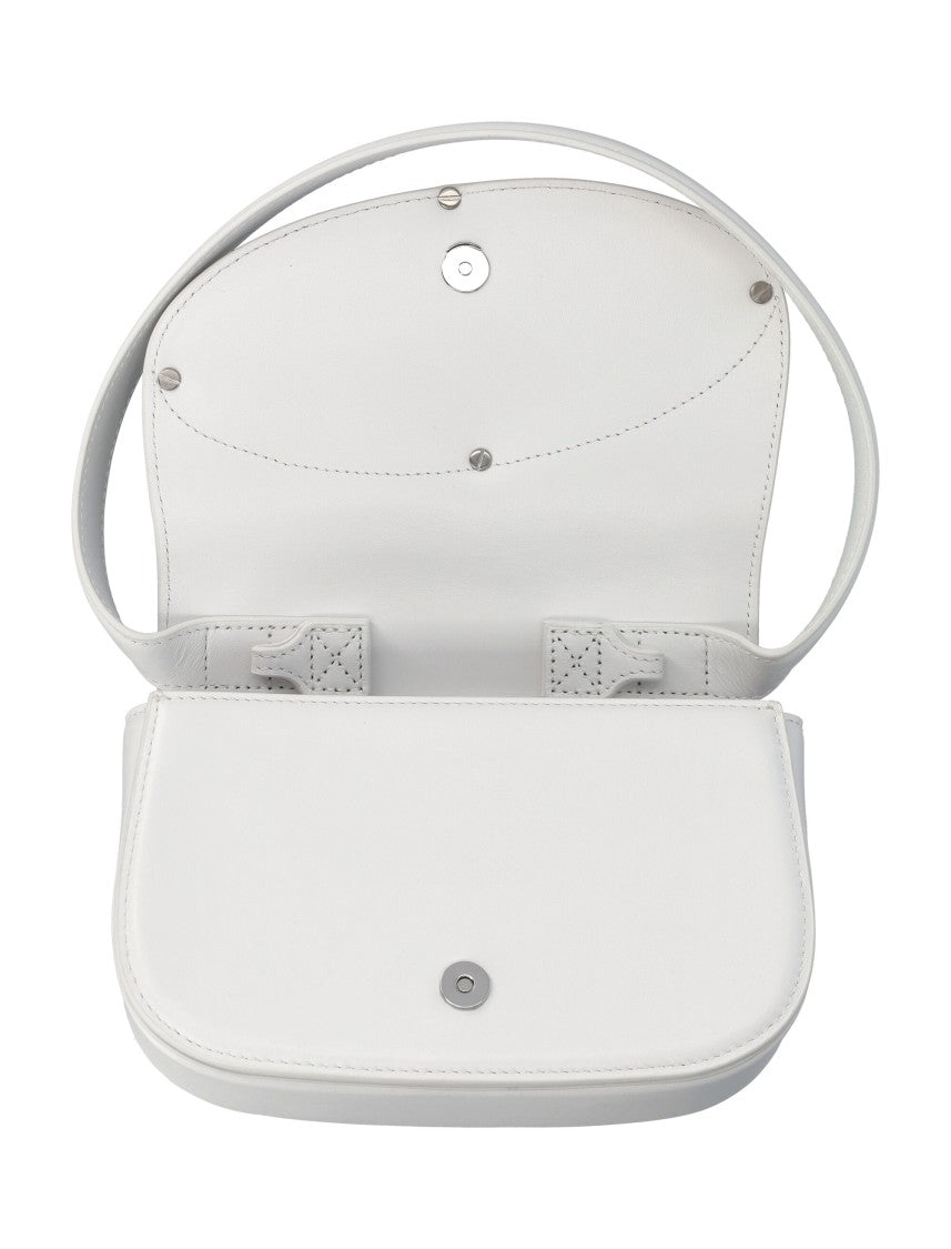 Diesel White 1Dr Leather Shoulder Bag