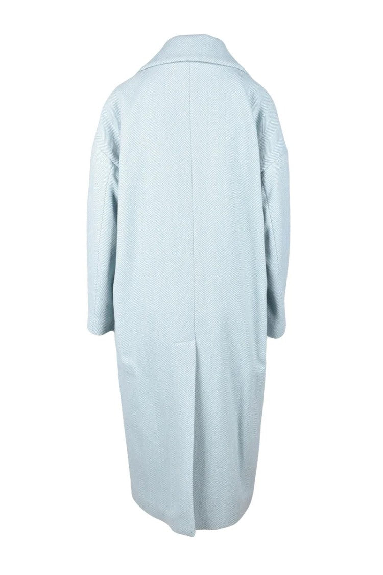 Bottega Martinese Wool Coat - Light Blue