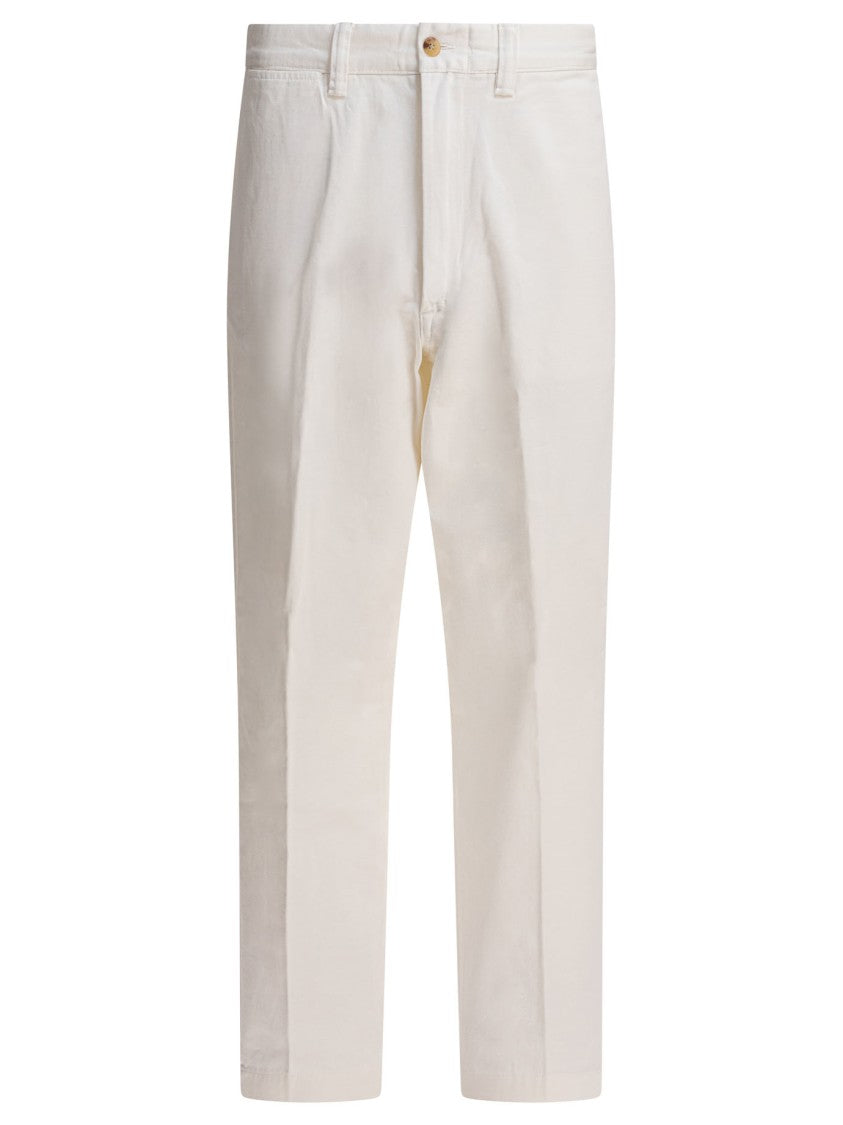 Polo Ralph Lauren Straight Leg Trousers With Mid-Rise Waist