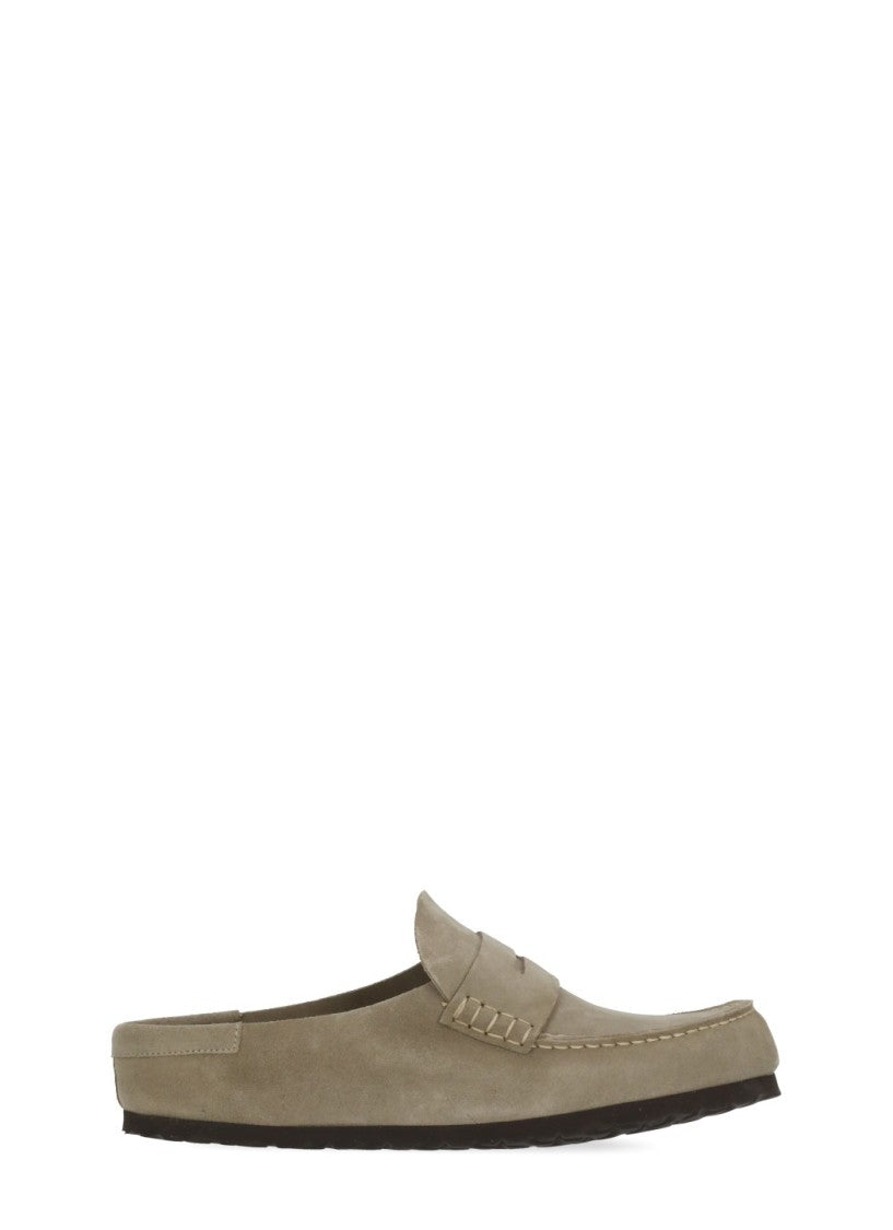 Birkenstock Beige Naples Suede Mask Sandals