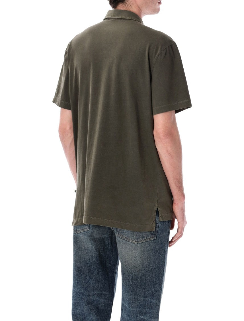 James Perse Sueded Cotton Polo