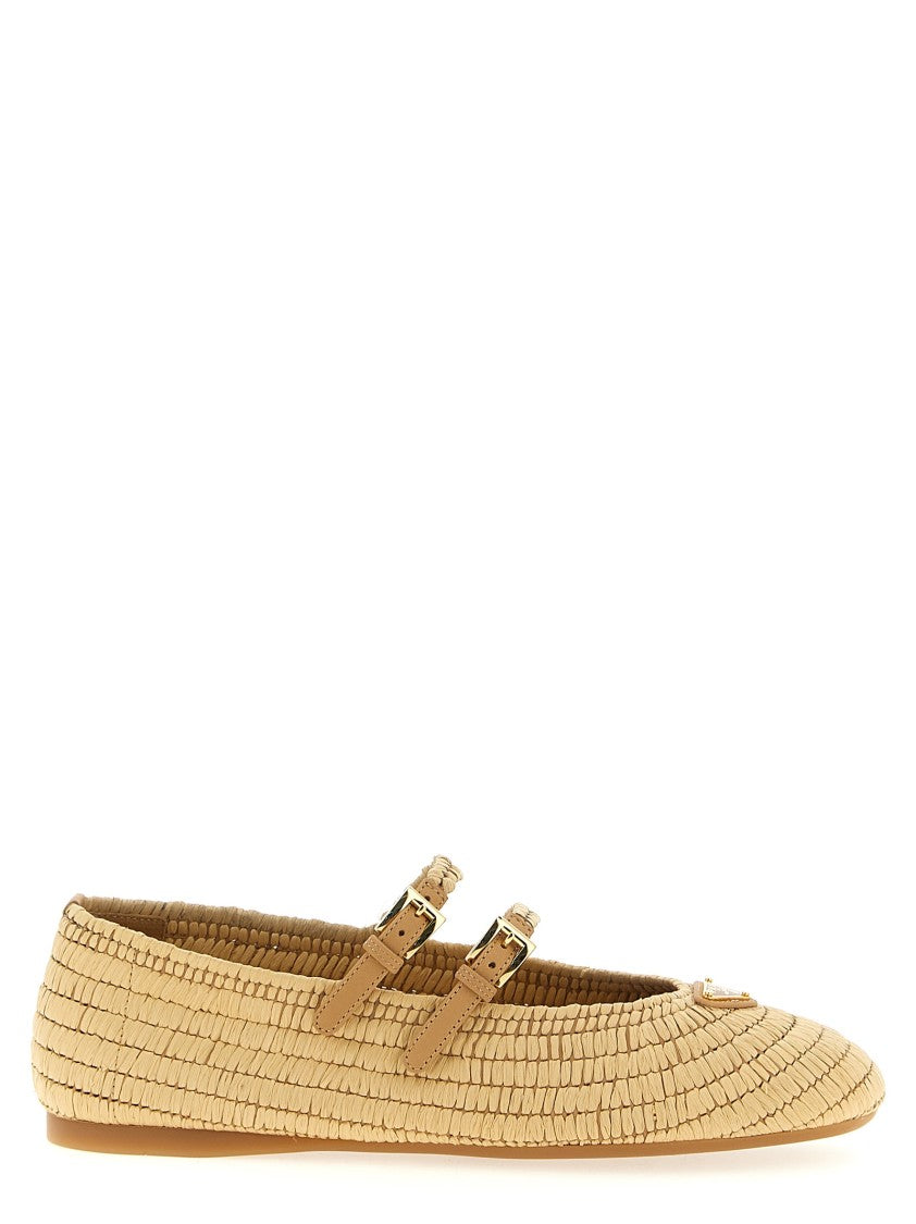 Prada Crochet Ballet Flats