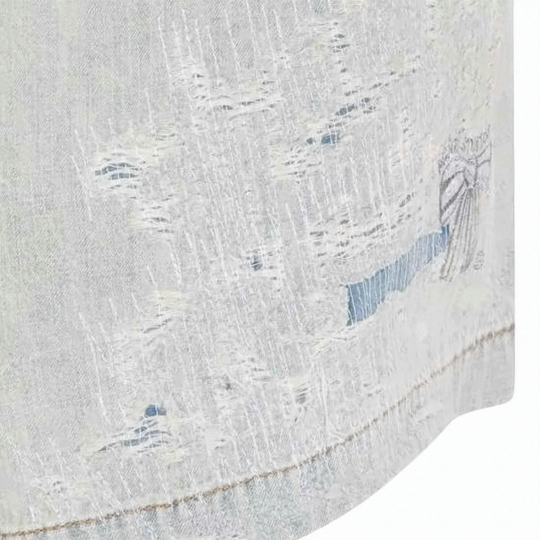 Acne Studios Light-Washed Denim Shorts With Relaxed Fit And Distressed Details