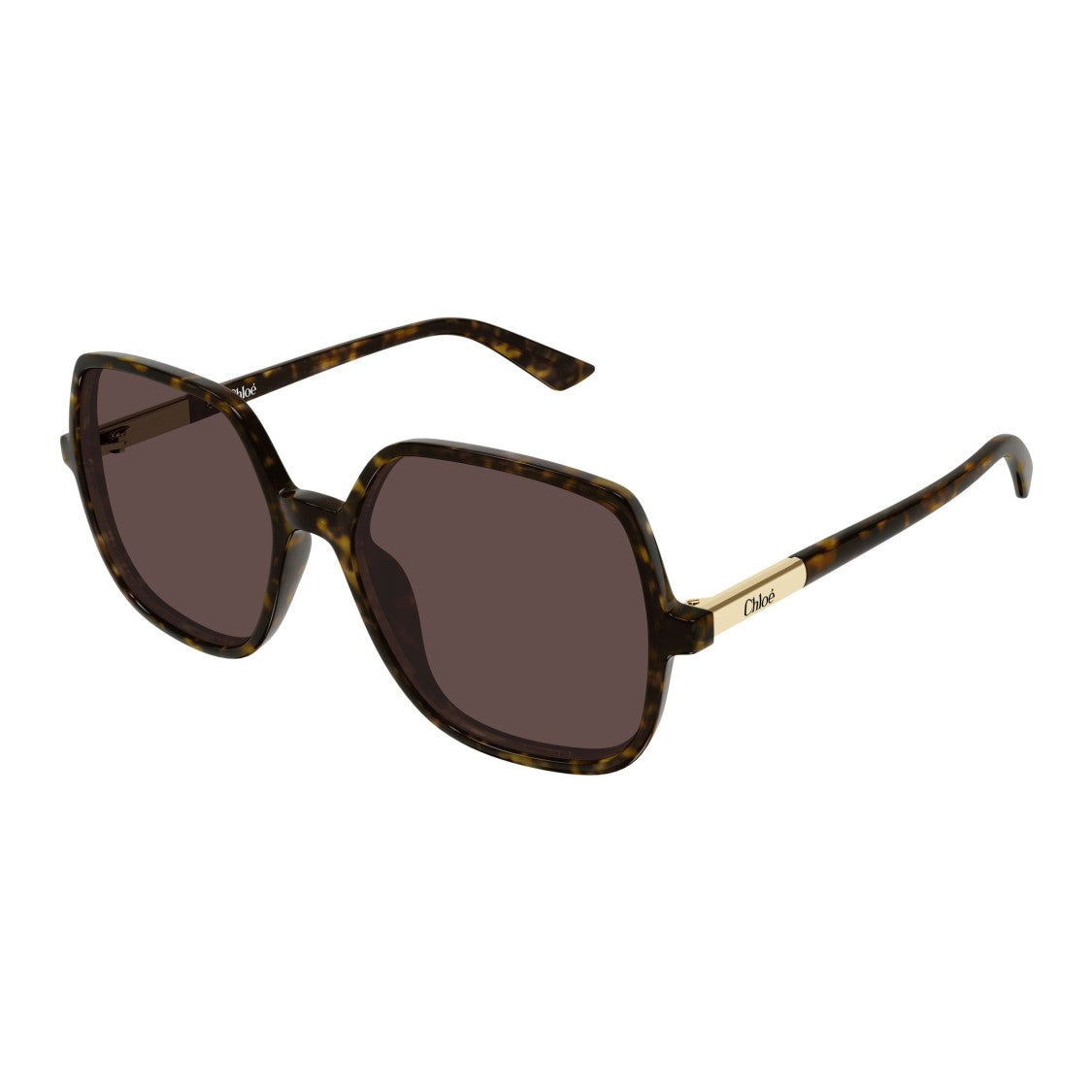 Chloé Bold Oversized Square Sunglasses In Tortoiseshell Pattern