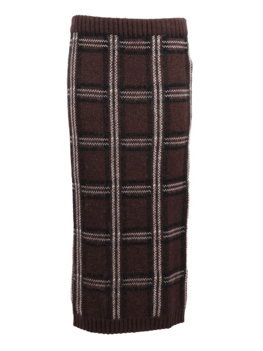 Ermanno Scervino Straight Silhouette Midi Skirt With Subtle Slit