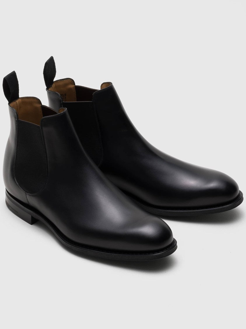 Church's Black Leather Chelsea Boots With Polished Finish