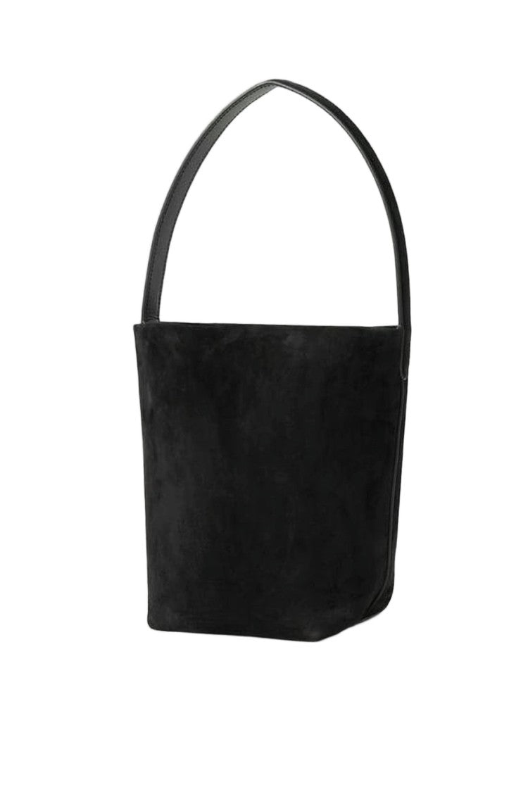 The Row Black Calf Leather Small Tote Bag