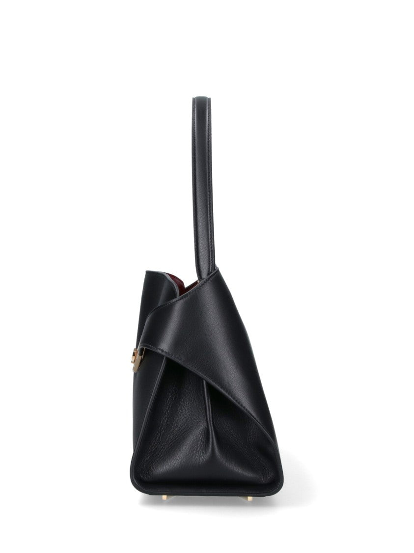Ferragamo Black Hug Soft Calf Leather Handbag