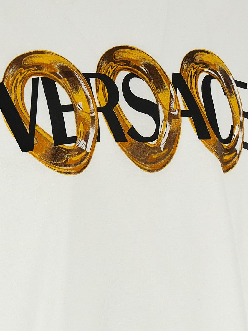Versace Bold Front Logo Print Versace T-Shirt