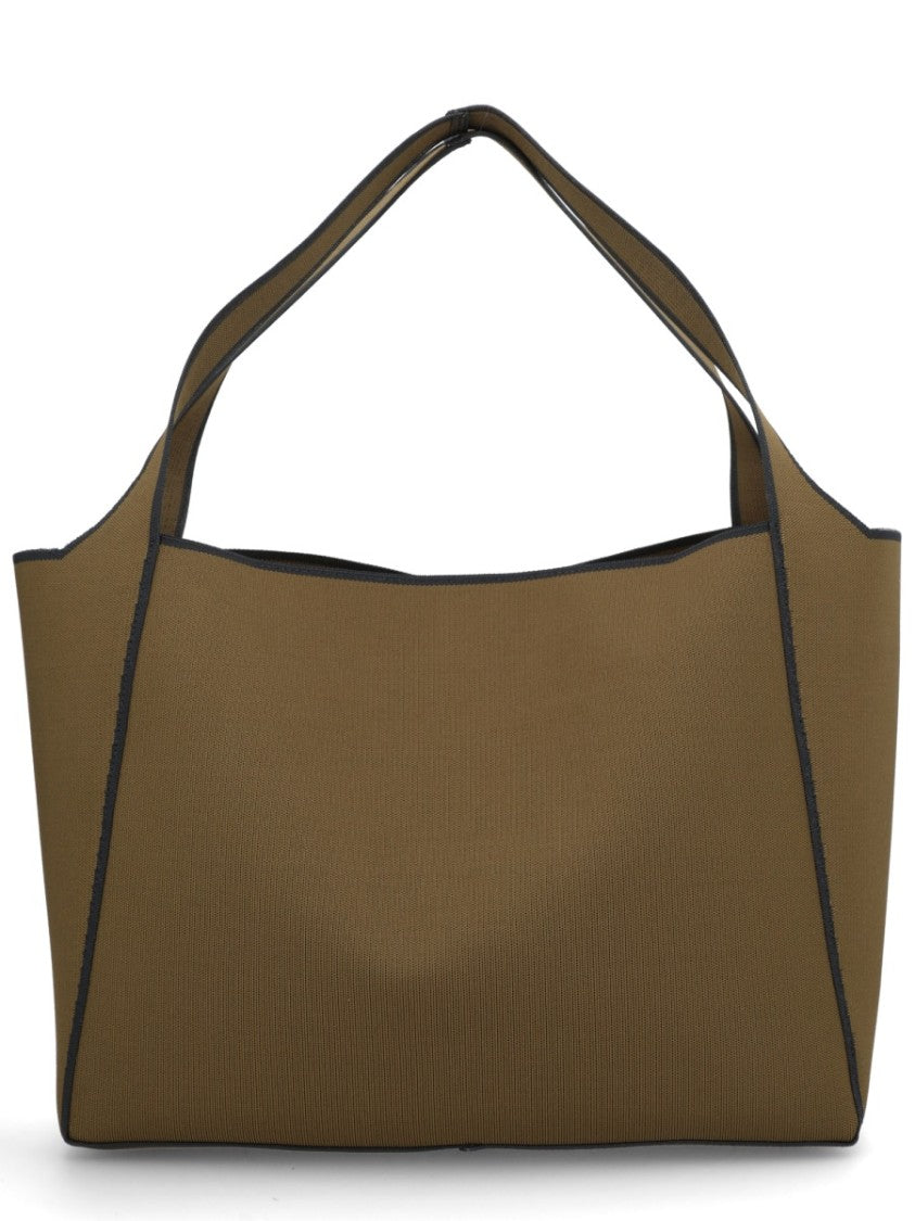Stella Mccartney Structured Tote Bag With Circular Logo Design