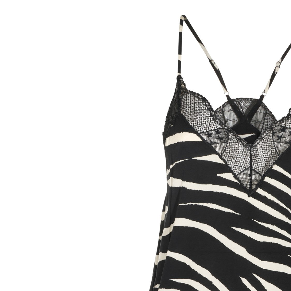 Zadig & Voltaire Heart Neckline Maxi Dress With Lace Accents