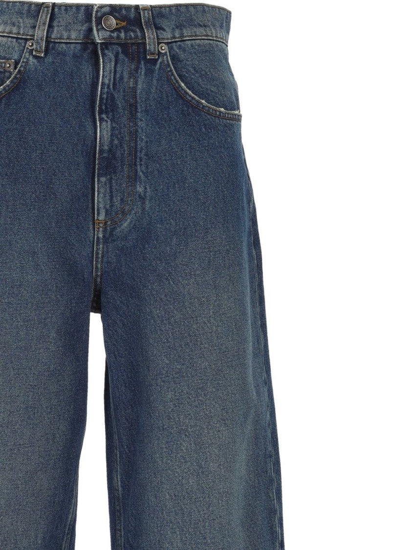 Dolce & Gabbana Blue Wide-Leg Denim Five-Pocket Pants