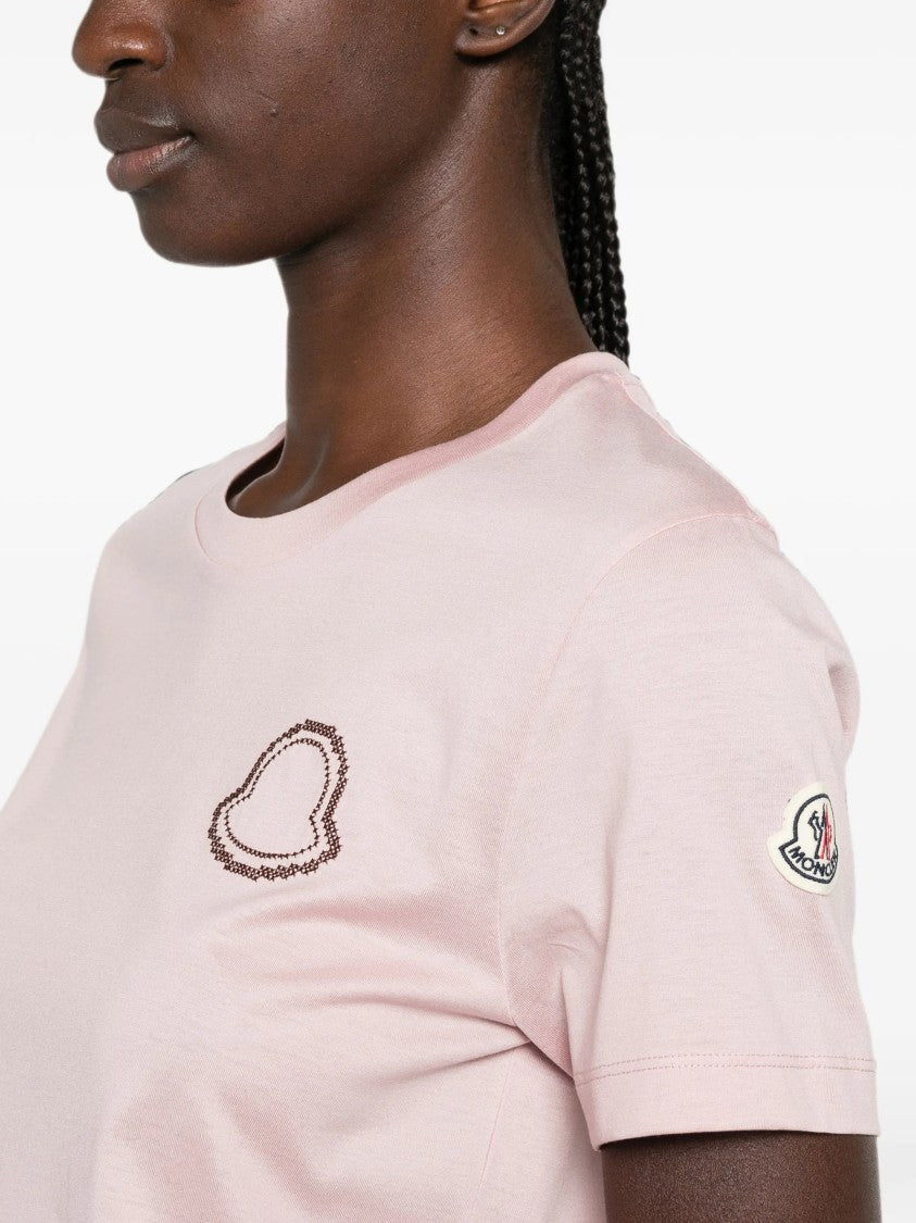 Moncler Premium Short-Sleeve Embroidered Cotton T-Shirt