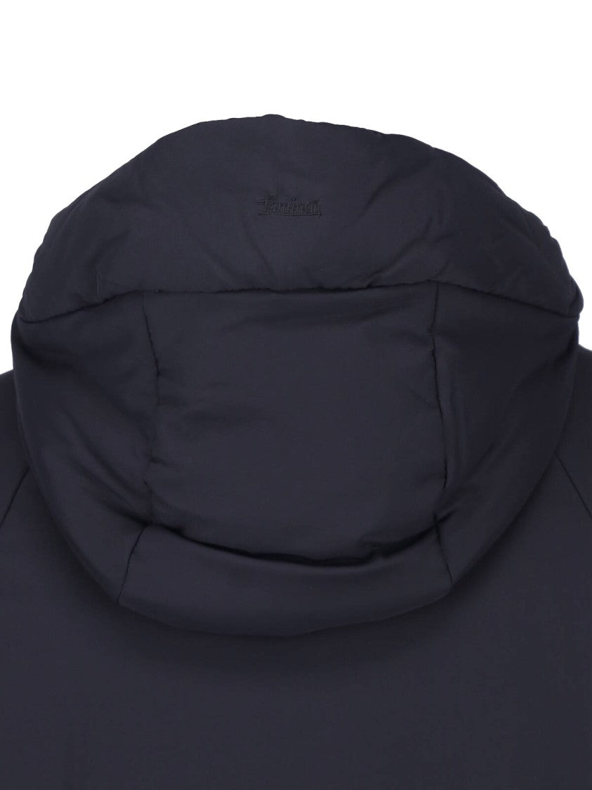 Laminar Sleek Black Zip-Up Hooded Jacket With Minimalist Design