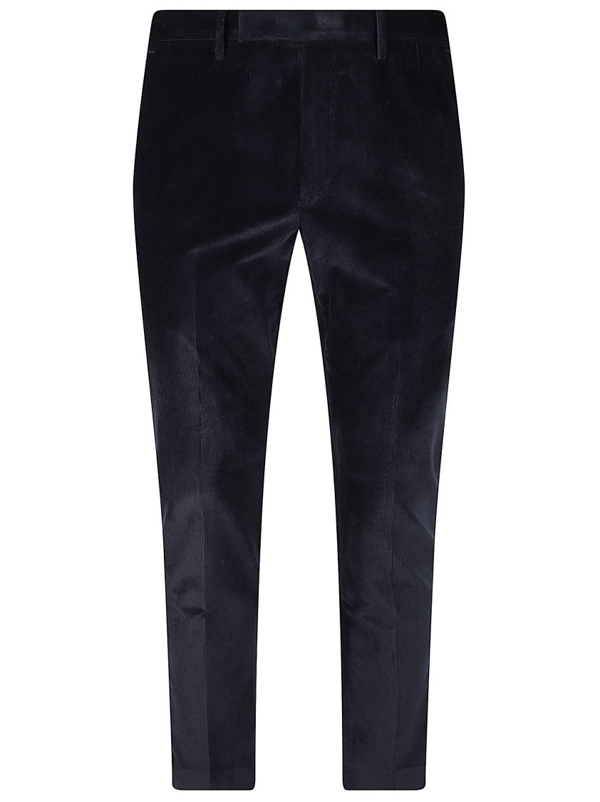 Pt Torino Black Dieci Velvety Cotton Pants