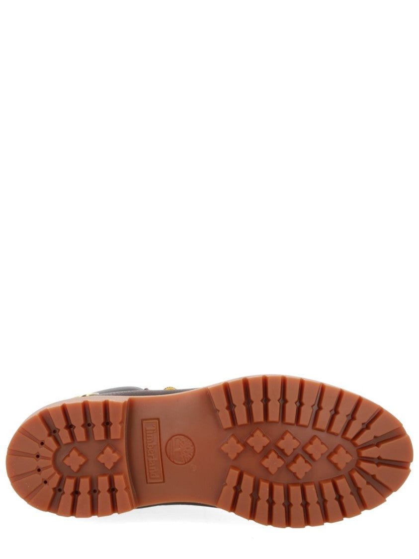 Timberland Rugged Brown Leather Boots With Padded Ankle Support