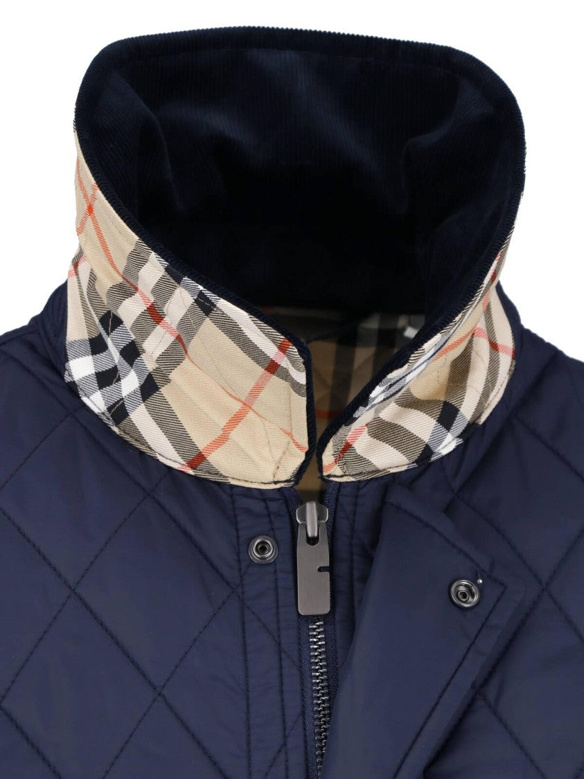 Burberry Blue Haddington Quilted Jacket