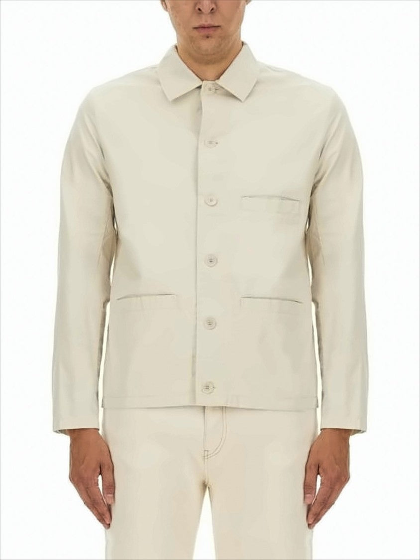 A.P.C. Light Beige Jacket With Classic Collar