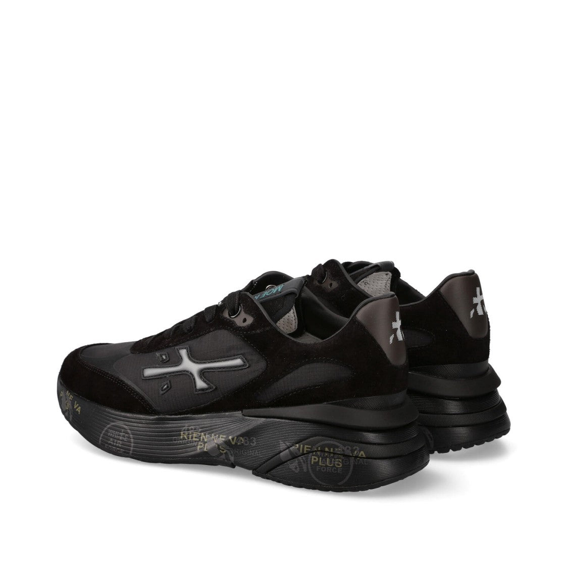 Premiata Chunky Sole Suede Mesh Sneakers