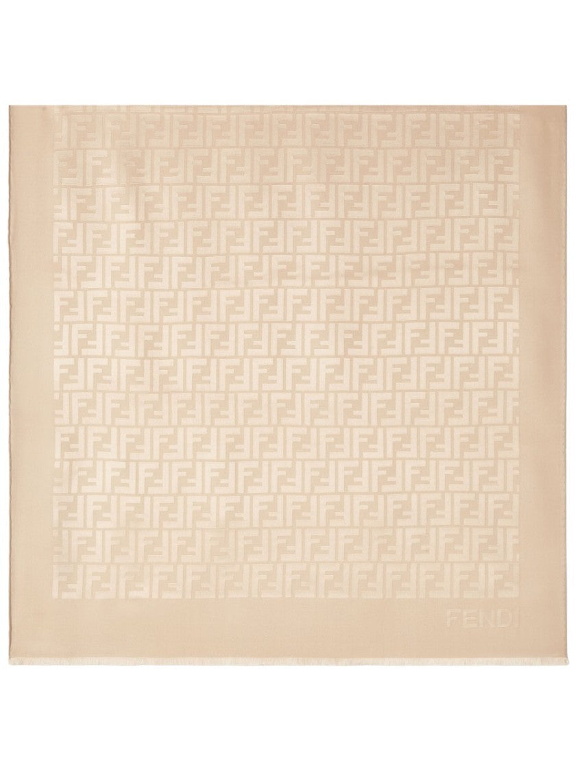 Fendi Ff Geometric Motif Silk Foulard