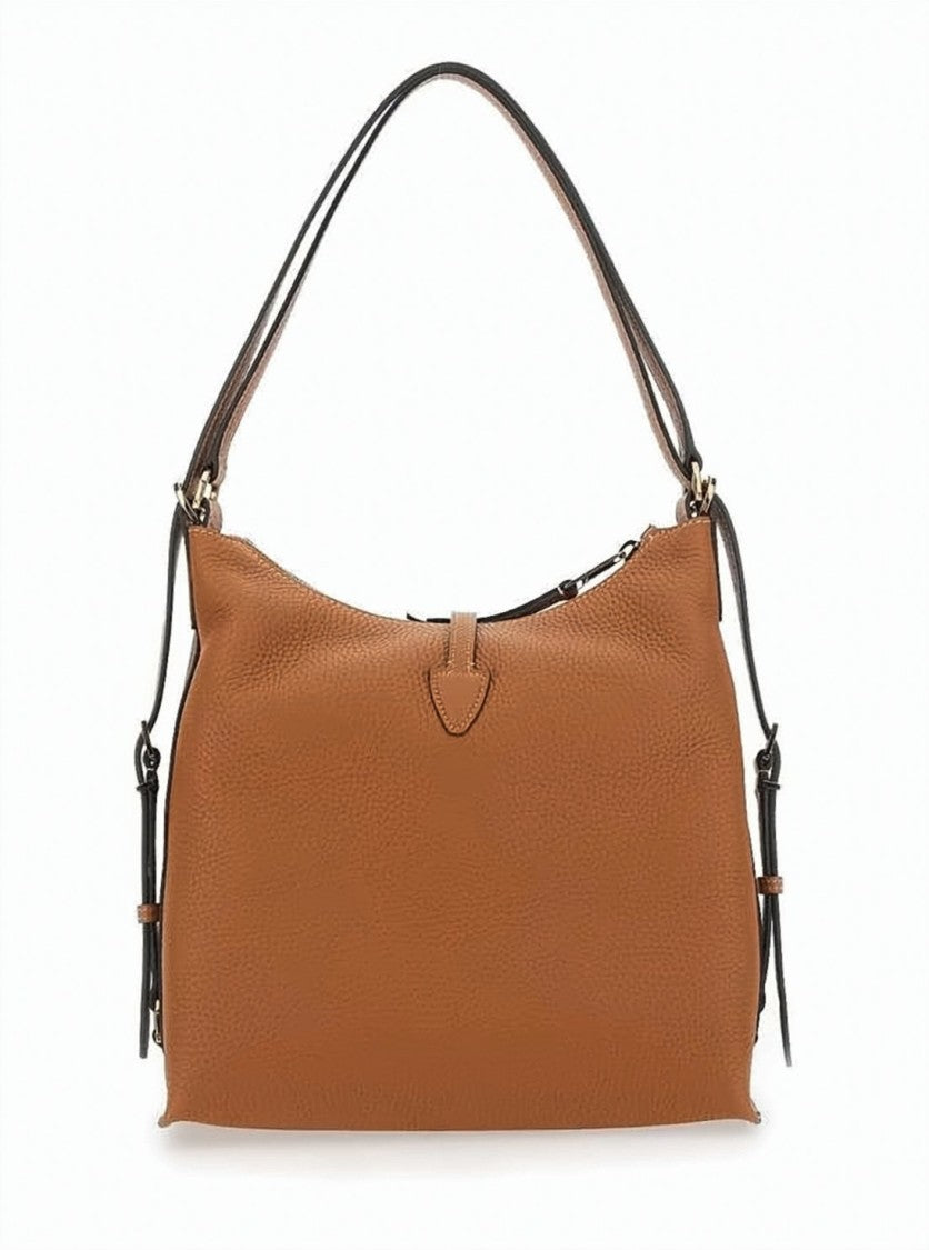 Tod's Timeless Brown Pebbled Leather Shoulder Bag