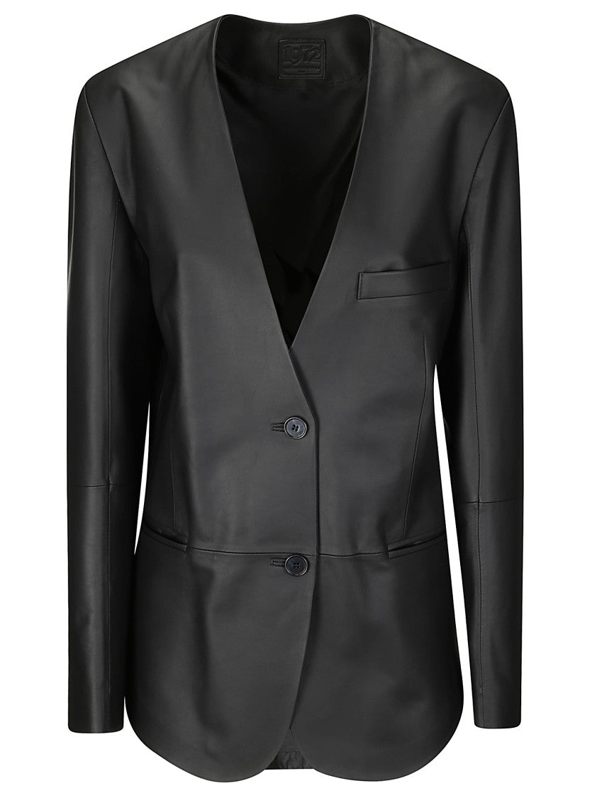 1972 Desa Leather Cardigan Blazer