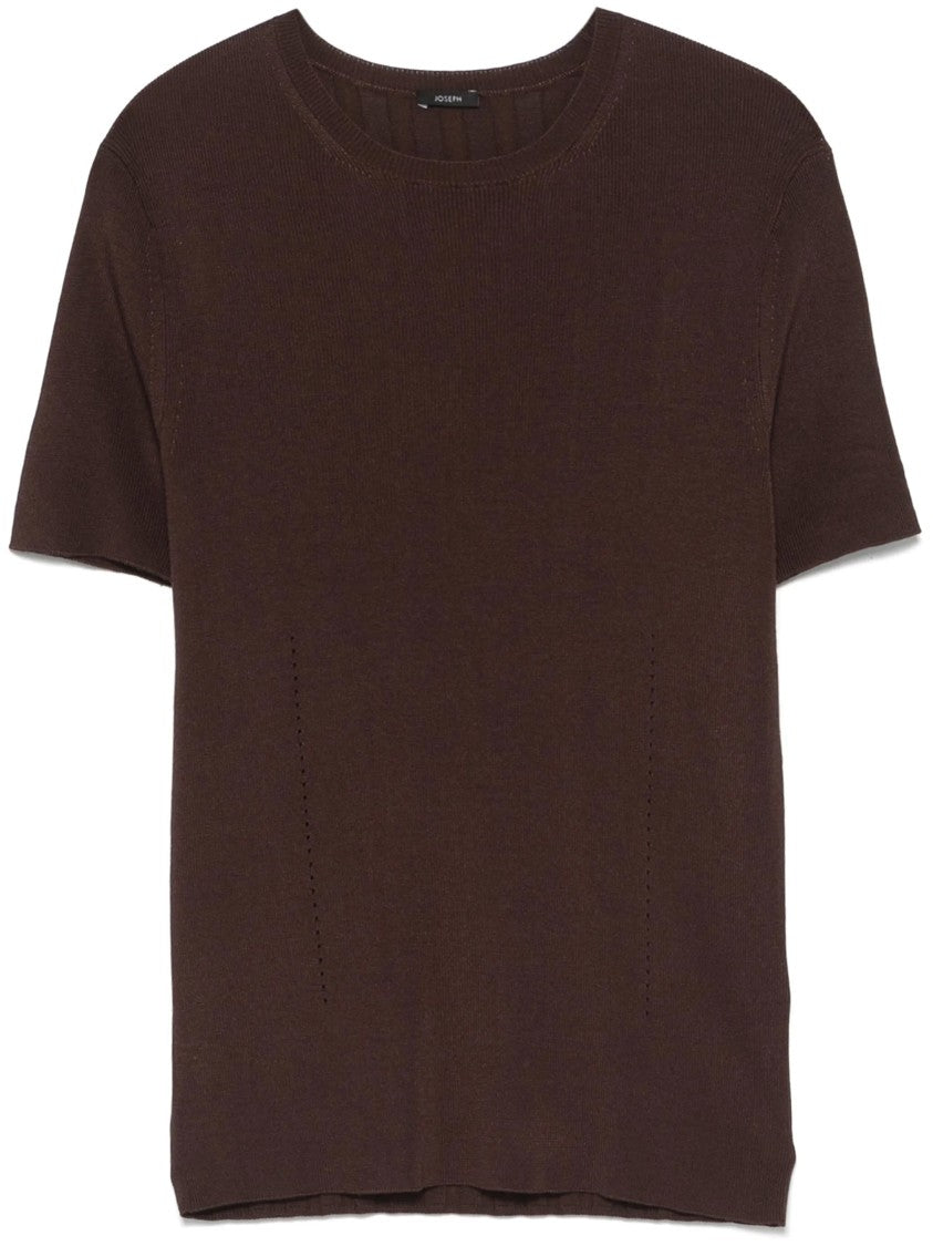 Joseph Ribbed Short Sleeve T-Shirt With Relaxed Fit