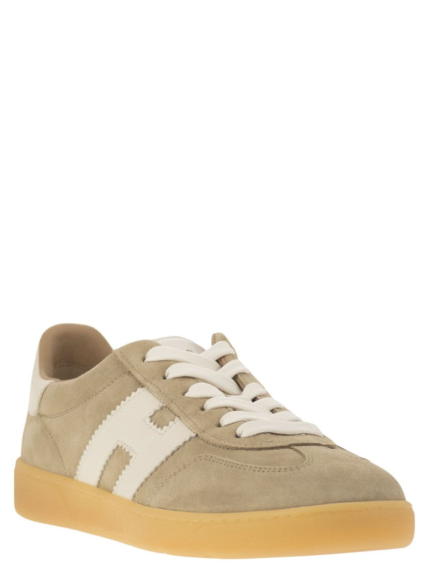 Hogan Retrospective Suede Sneakers With Nappa Leather Detail