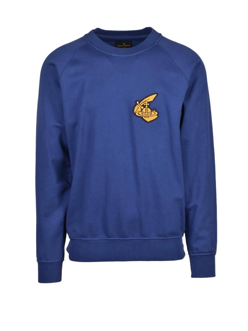 Vivienne Westwood Anglomania Oversized Crewneck Sweatshirt With Distinctive Multicolor Pattern And Emblem