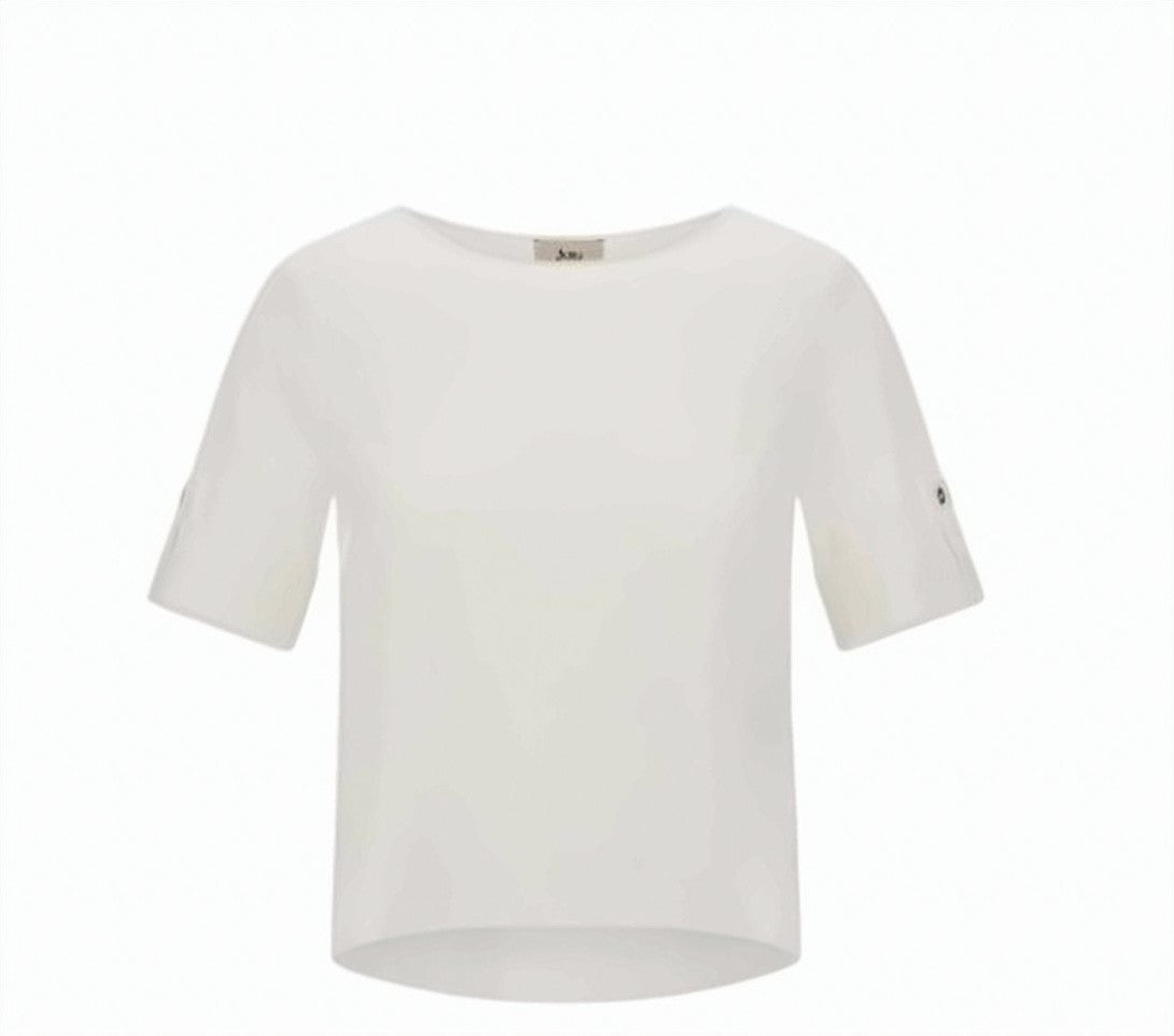 Herno Boat Neck Cotton Short Sleeve T Shirt