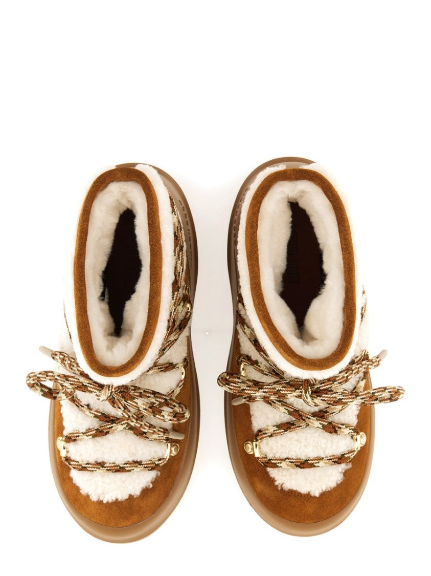 Moon Boot Mid-Height Suede And Shearling Stivale Luna Boots