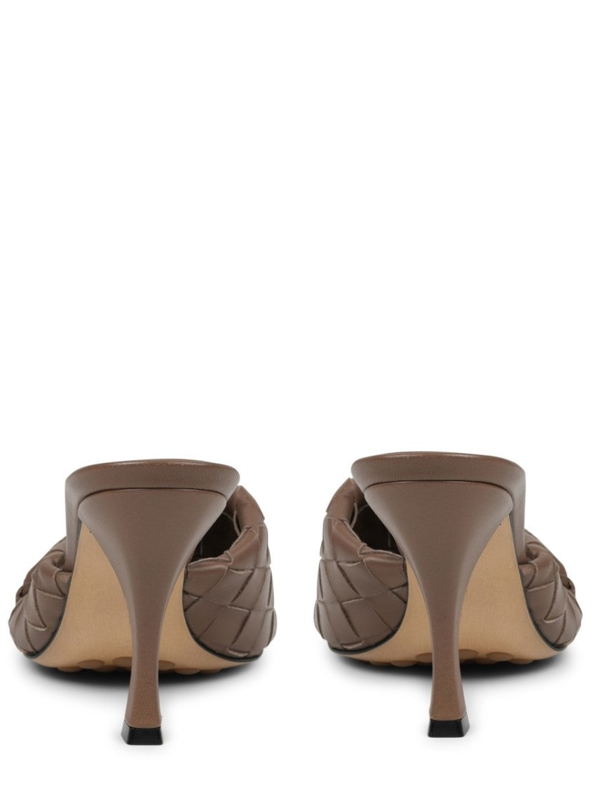 Bottega Veneta Woven Leather Mules With Open Toe Design