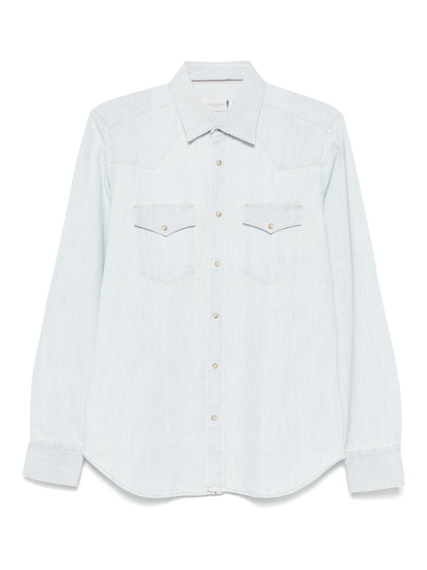 Tintoria Mattei 954 Tailored Blue Shirt With Classic Design