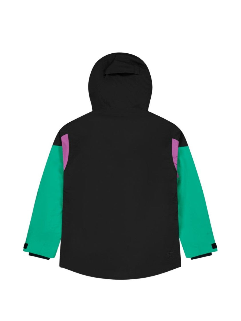 Picture Color-Block Casual Jacket With Zippered Pockets