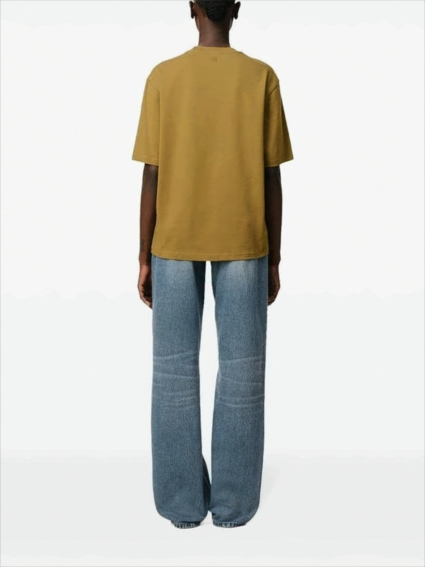 Ami Boxy-Fit Short-Sleeved T-Shirt With Subtle Logo