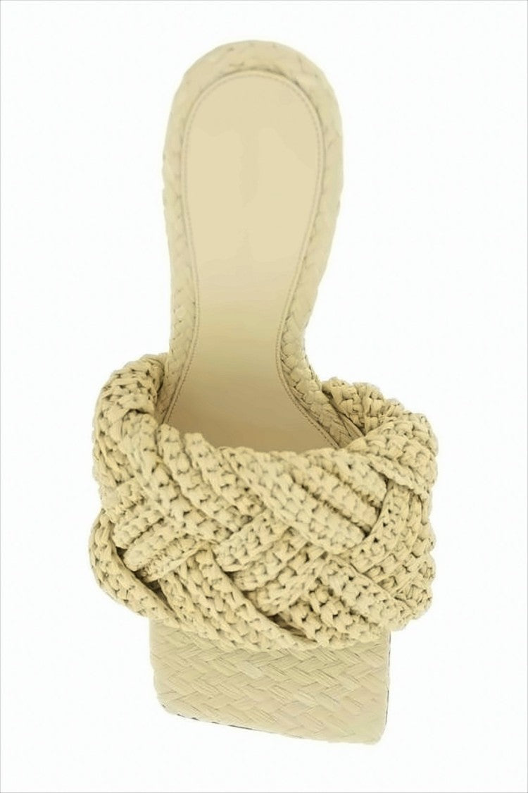 Bottega Veneta Woven Braided Mule With Square Toe