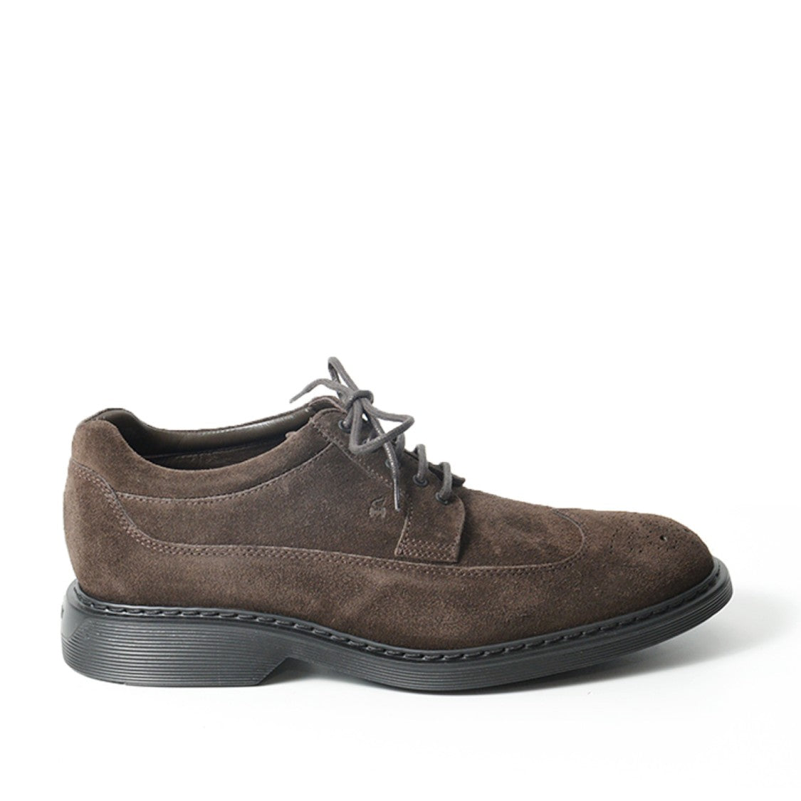 Hogan Brown Suede Derby Shoes
