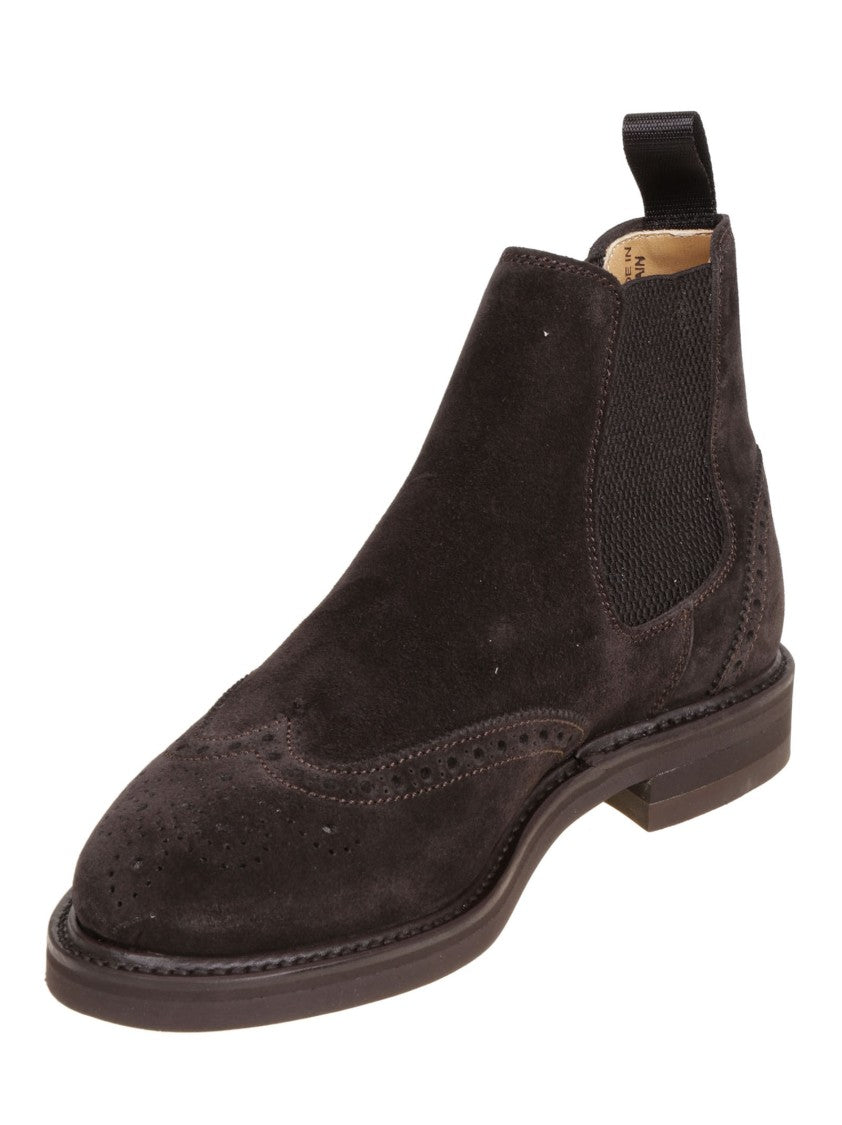 Berwick Refined Dark Peat Suede Ankle Boots