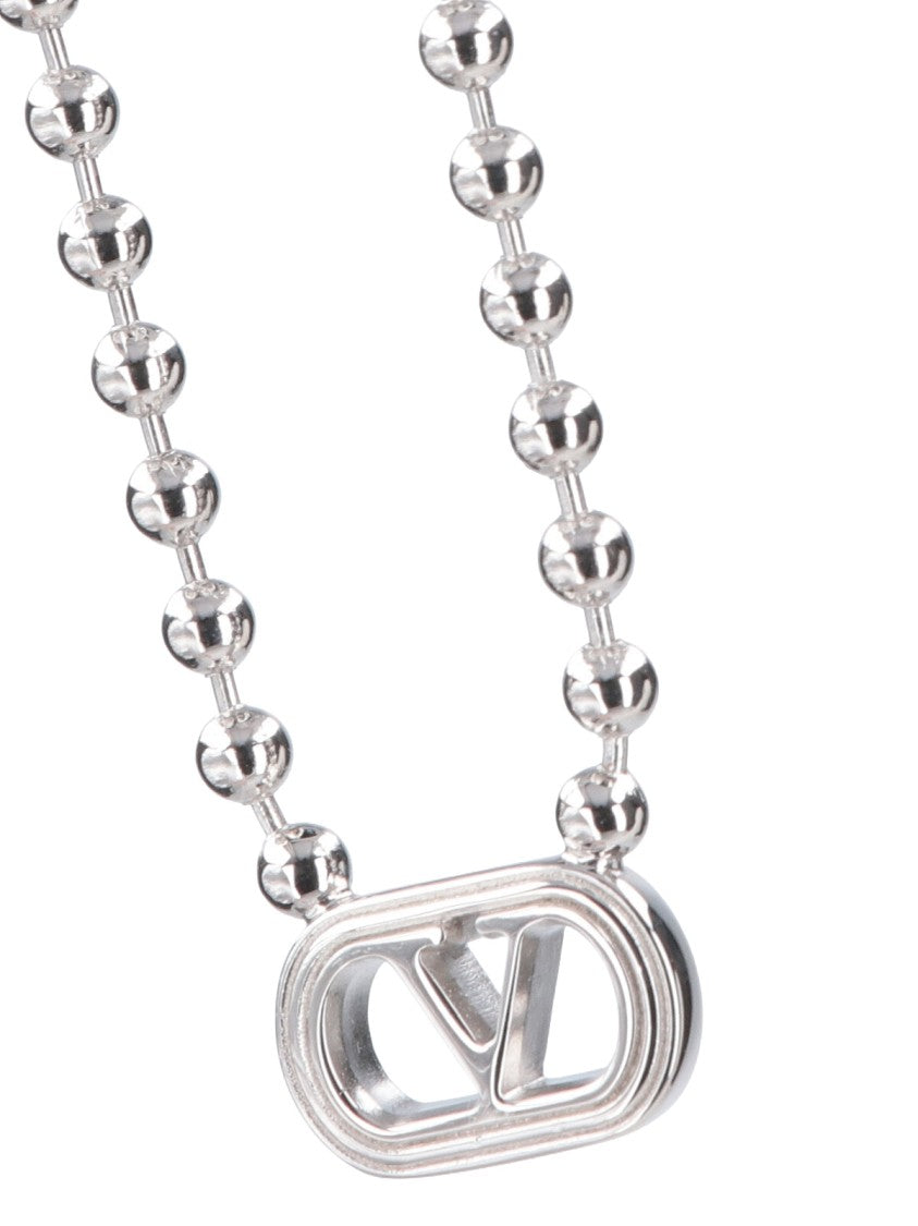 Valentino Garavani Silver-Plated Brass Necklace
