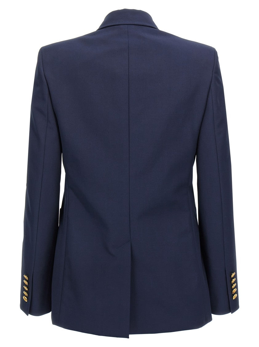 Gucci Structured Double-Breasted Cotton Blazer With Peak Lapels