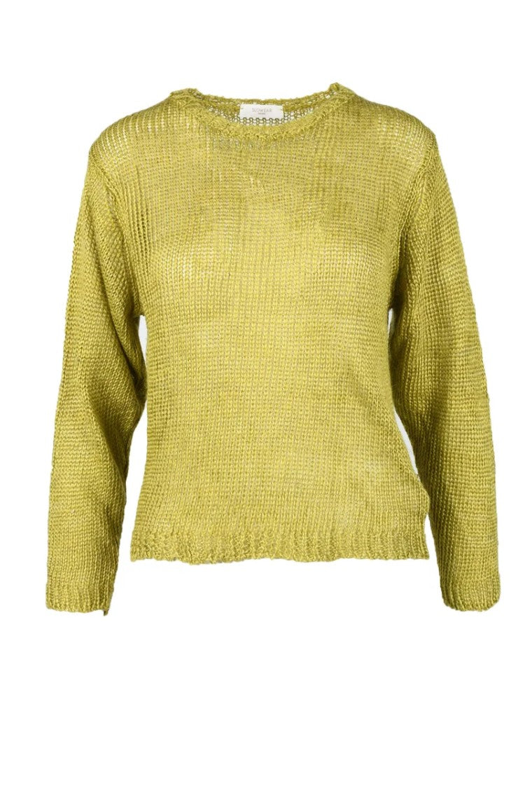 Zanone-Slowear Apple Green Linen Sweater