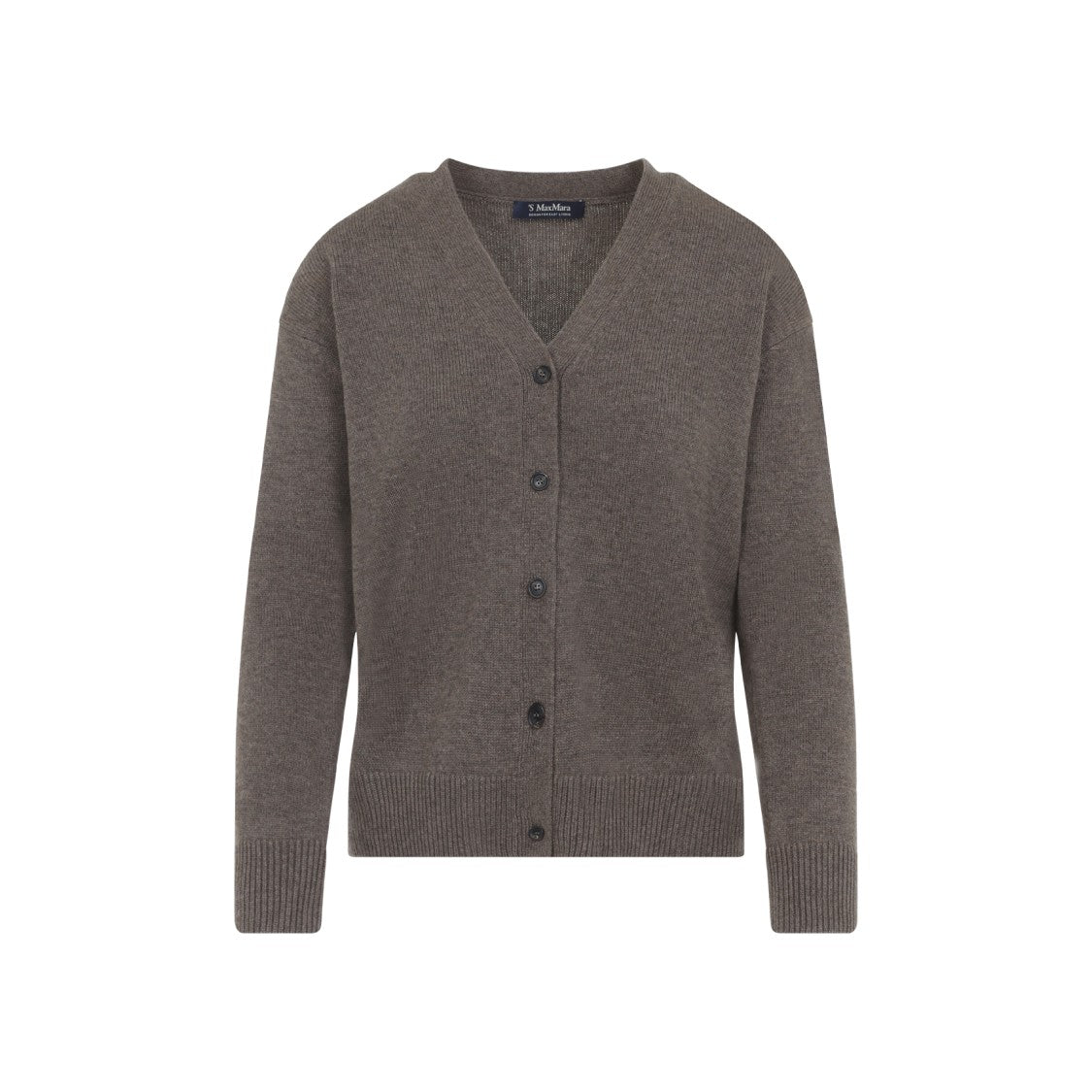 Max Mara Cedro Brown Wool And Cashmere Cardigan