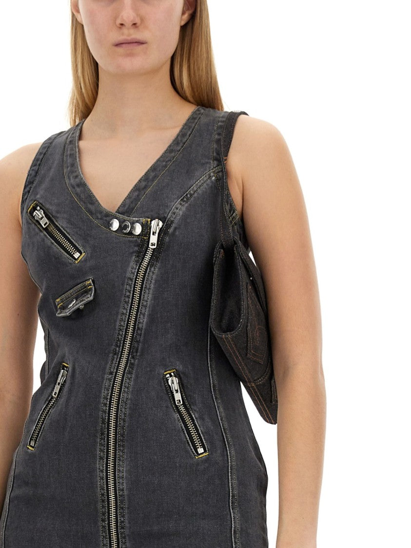 Moschino Slim Fit Denim Mini Dress