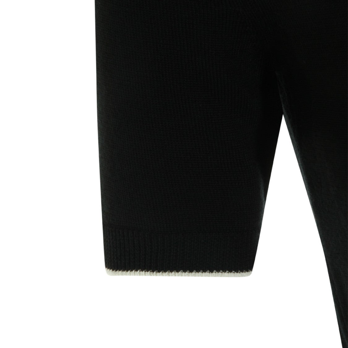 Valentino Black Wool Knit Sweater With Logo Embellishment