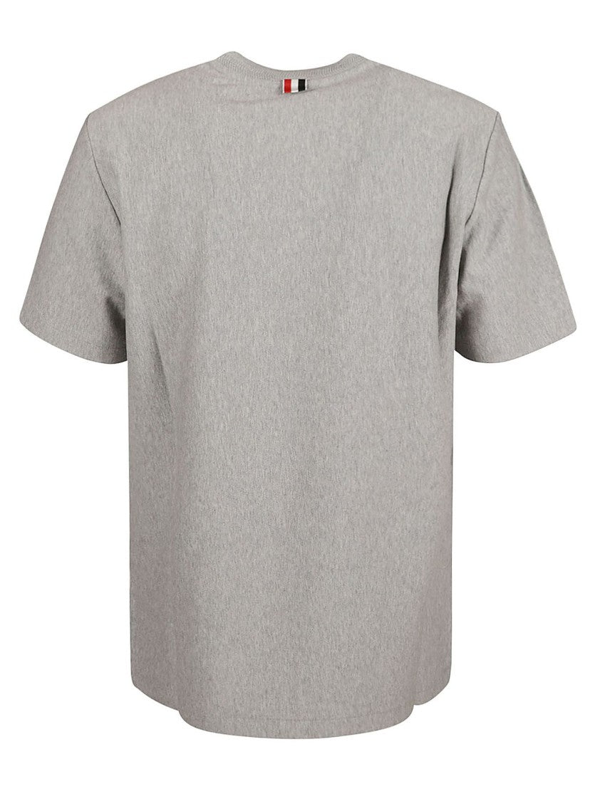 Thom Browne Boxy Fit Grey Cotton T-Shirt
