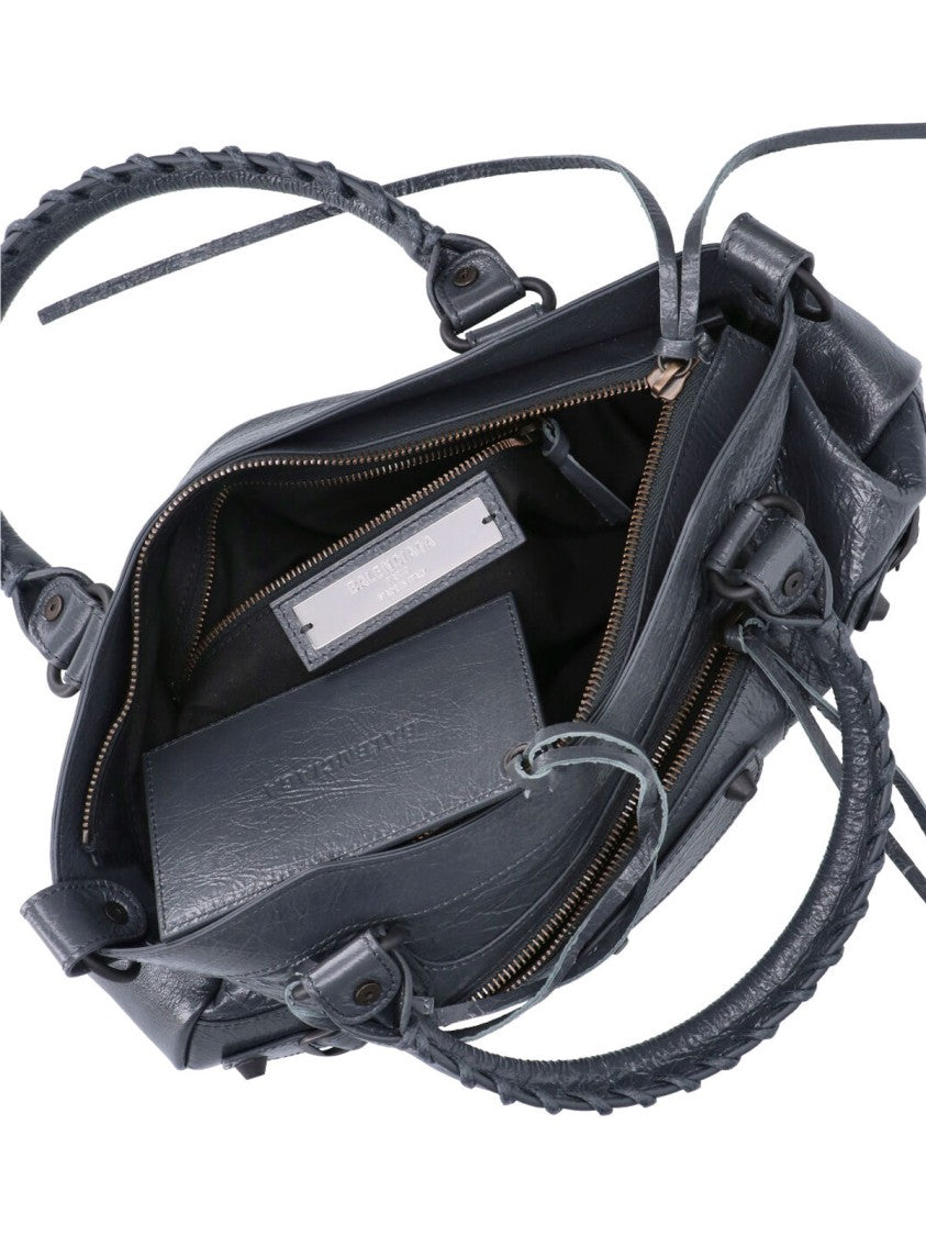 Balenciaga Grey Soft Lamb Leather Le City First Shoulder Bag