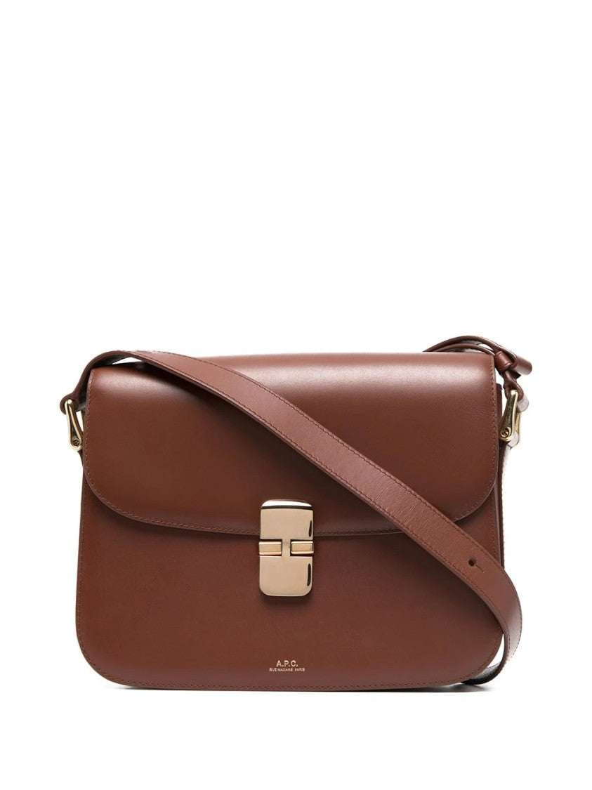 A.P.C. Geneva Shoulder Bag With Leather And Gold Hardware