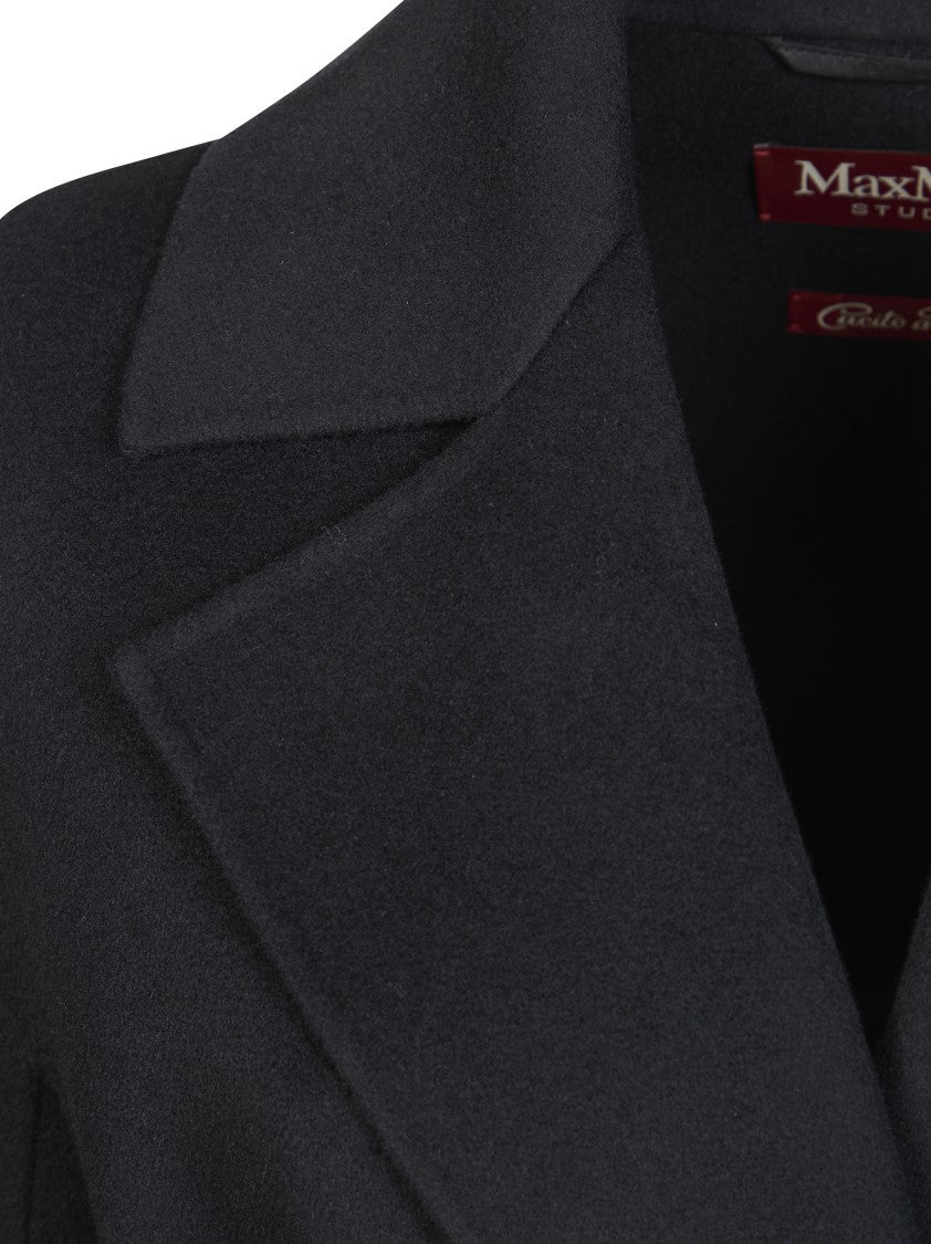 Max Mara Cles Italian Wool Wrap Coat